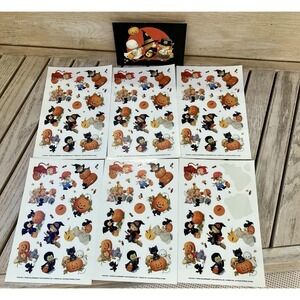 Vintage Stickers Halloween Morehead Teenie Halloweenies  1997 Current Plus Card